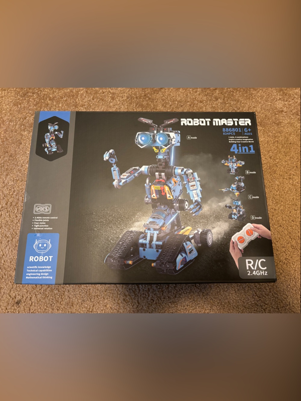 4-in-1 Remote Control Robot Toy - Blue